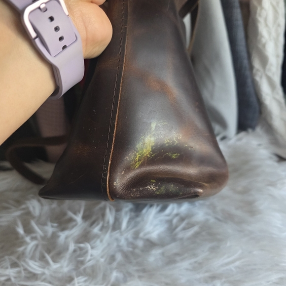 Portland Leather Goods Small Tote Brown Leather - Picture 4 of 9